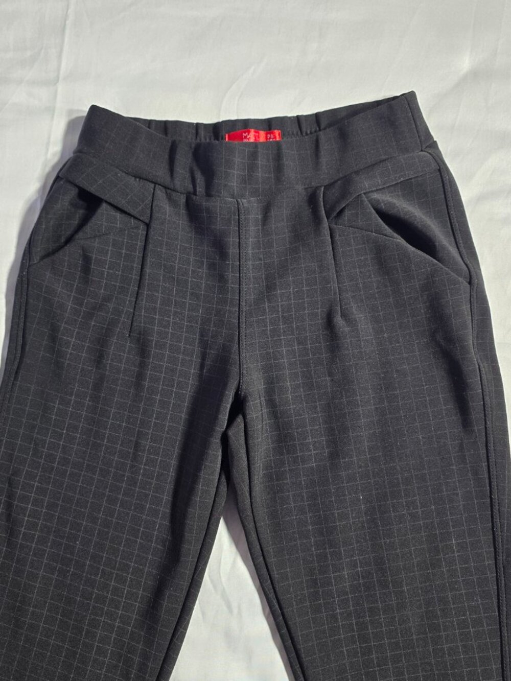 Maze Collection Black Windowpane Trousers PS Stretch Pull On Pants - Picture 5 of 16